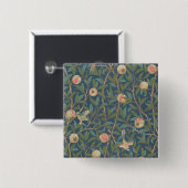 "Vogel-und Granatapfel-" Tapeten-Entwurf, Druckb Button (Vorne & Hinten)