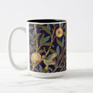 Vogel-und Granatapfel-Vintages Blumen Williams Zweifarbige Tasse