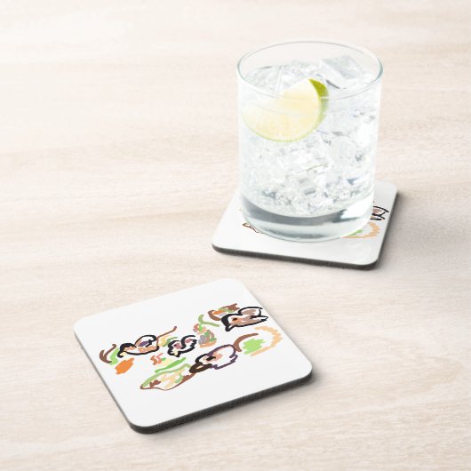 Vögel und Herbst Getränkeuntersetzer (Rechte Seite)