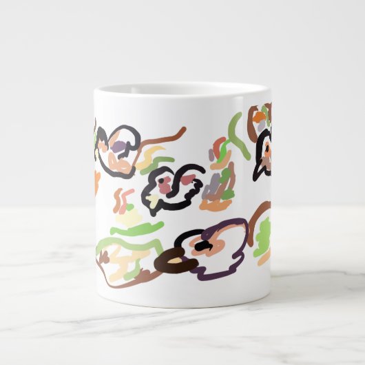 Vögel und Herbst Jumbo-Tasse (Vorderseite)