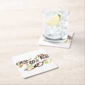 Vögel und Herbst Rechteckiger Pappuntersetzer (Vor Ort)