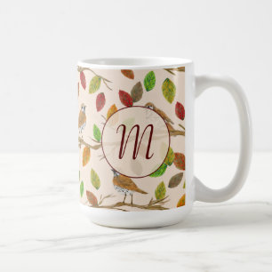 Vögel und Herbstlaube, kundenspezifische erste Mon Kaffeetasse