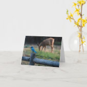 Vögel und Hirsche kommen trotz ihrer Unterschiede Karte (Gelbe Blume)