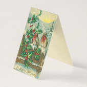 Vögel und Holly Berries Frohe Weihnachtskarte (Vorderseite)