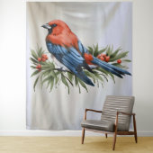 Vogel und Holunder Weihnachtsmauer Kunst Wandteppich (Beispiel)