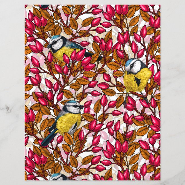 Vögel und Hunde Rose Hüften (Vorderseite)