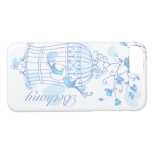 Vögel und Käfig Case-Mate iPhone Hülle (Rückseite (Horizontal))