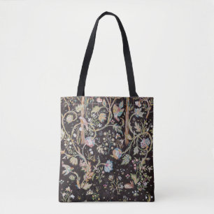 Vogel und Kaninchen im Blumengarten, William Morri Tasche