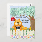 Vögel und Katzen im Garten | Änderung der Anschrif Postkarte (Vorne/Hinten)