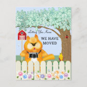 Vögel und Katzen im Garten | Änderung der Anschrif Postkarte (Vorderseite)