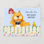 Vögel und Katzen im Garten | Änderung der Anschrif Postkarte (Vorderseite)