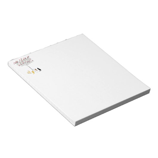 Vögel und Katzen Notizblock (angewinkelt)