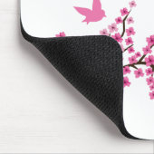 Vogel-und Kirschblüten-Mausunterlage Mousepad (Ecke)
