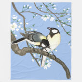 Vögel und Kirschblüten Ohara Koson Fleecedecke (Vorderseite)