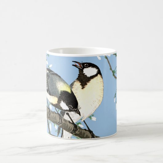 Vögel und Kirschblüten Ohara Koson Kaffeetasse (Mittel)