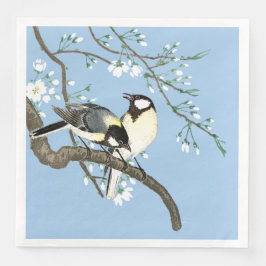 Vögel und Kirschblüten Ohara Koson Serviette