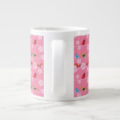 Vögel und Kirsche Blume Jumbo-Tasse (Rückseite)