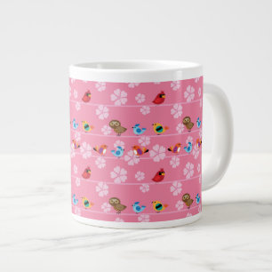 Vögel und Kirsche Blume Jumbo-Tasse