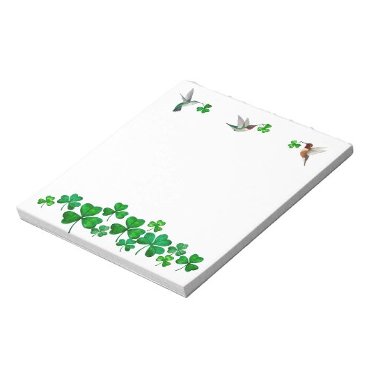 Vögel und Klee Notizblock (Rotiert)