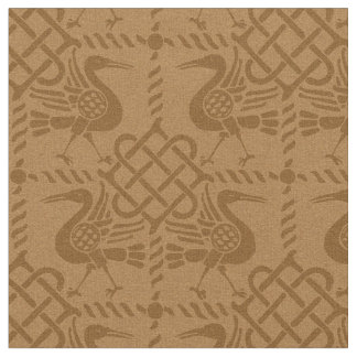 Vögel und Knochen mit gotischer Wiederbelebung Stoff