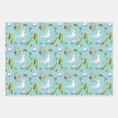 Vogel- und Kornblumenfrühling Outdoor Brautparty Geschenkpapier Set (Vorderseite 3)