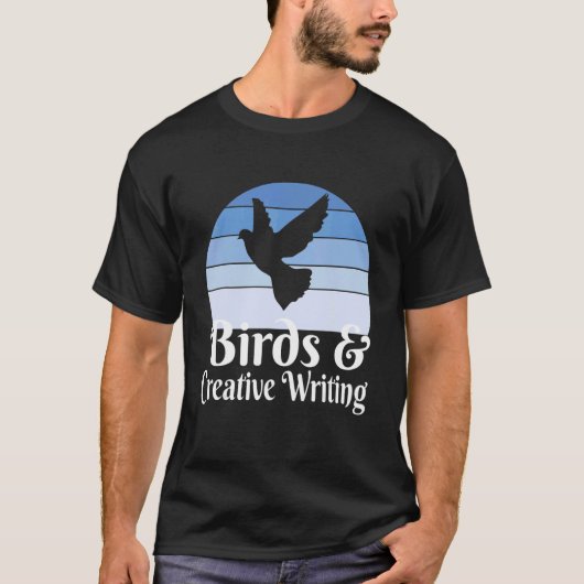 Vögel und kreatives Schreiben T-Shirt (Vorderseite)