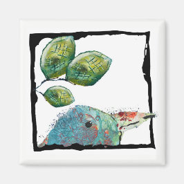 Vogel und Leaf Magnet