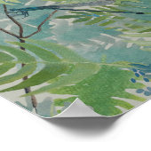 Vögel und Libellen Muster Art Poster (Ecke)