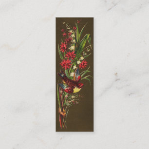 Vogel und Lilie des Tales viktorianisch Mini Visitenkarte