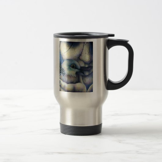 Vogel-und Mädchen-Reise-Tasse Reisebecher (Rechts)