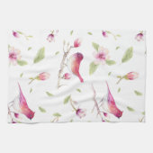 Vögel und Magnolien Küchentuch (Horizontal)