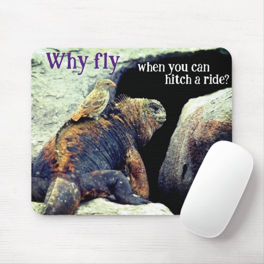 Vogel und Marine Iguana Mousepad (Mit Mouse)