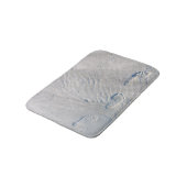 Vögel und menschliche Fußabdrücke in Sand, Salt La Badematte (Schrägansicht)