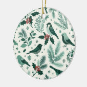 Vögel und Moughs Holiday Motif Keramik Ornament (Links)