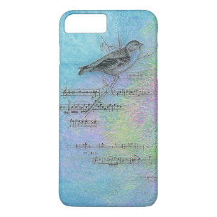 Vogel- und Musikdesign in Aquarell Case-Mate iPhone Hülle