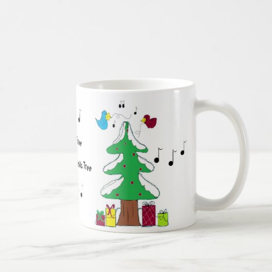 Vögel und Noten Kaffeetasse (Rechts)