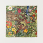 Vögel und Pflanze Wandteppich (Vorderseite (Horizontal))