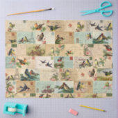 Vögel und Postkarten Sammelpapier Ephemere Tissue Seidenpapier (Basteln)