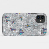 Vögel und Raketen Case-Mate iPhone Hülle (Rückseite (Horizontal))