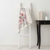 Vögel und rosa Magnolienblüten Sherpadecke (Beispiel)