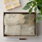 Vögel und Rose in Frankreich Seidenpapier (Geschenk)