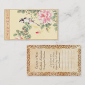 Vogel und Rosen Imao Keinen ukiyo-e Blumen Japan Visitenkarte (Vorne/Hinten)
