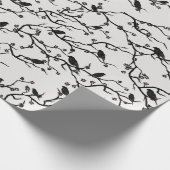 Vögel und Sakura Zweige Japanische Malerei Geschenkpapier (Ecke)