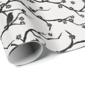 Vögel und Sakura Zweige Japanische Malerei Geschenkpapier (Rolleneckpunkt)