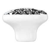 Vogel- und Schalenmuster Keramikknauf (Seitenansicht)