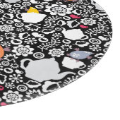 Vogel- und Schalenmuster Schneidebrett (Ecke)