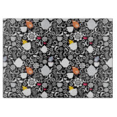 Vogel- und Schalenmuster Schneidebrett (Vorderseite)