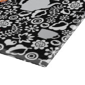 Vogel- und Schalenmuster Schneidebrett (Ecke)