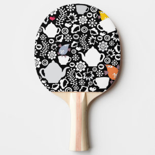 Vogel- und Schalenmuster Tischtennis Schläger