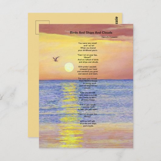 VÖGEL UND SCHIFFE UND POSTKARTE (Vorne/Hinten)